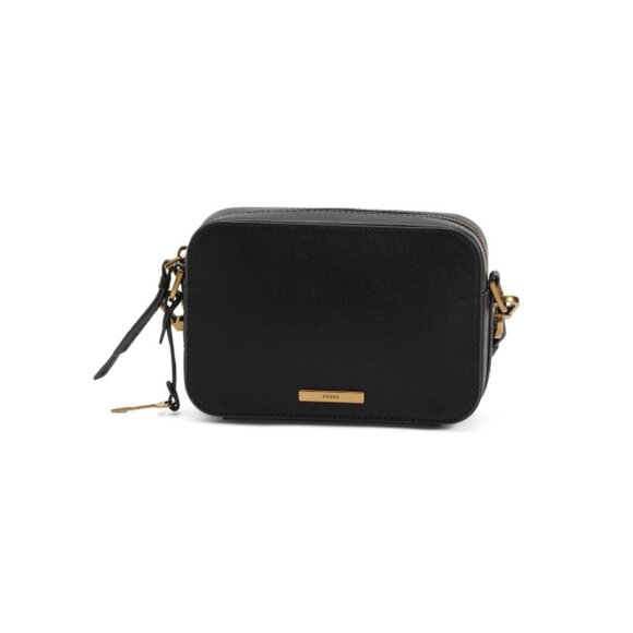 FOSSIL Black Leather Small Bryce Crossbody